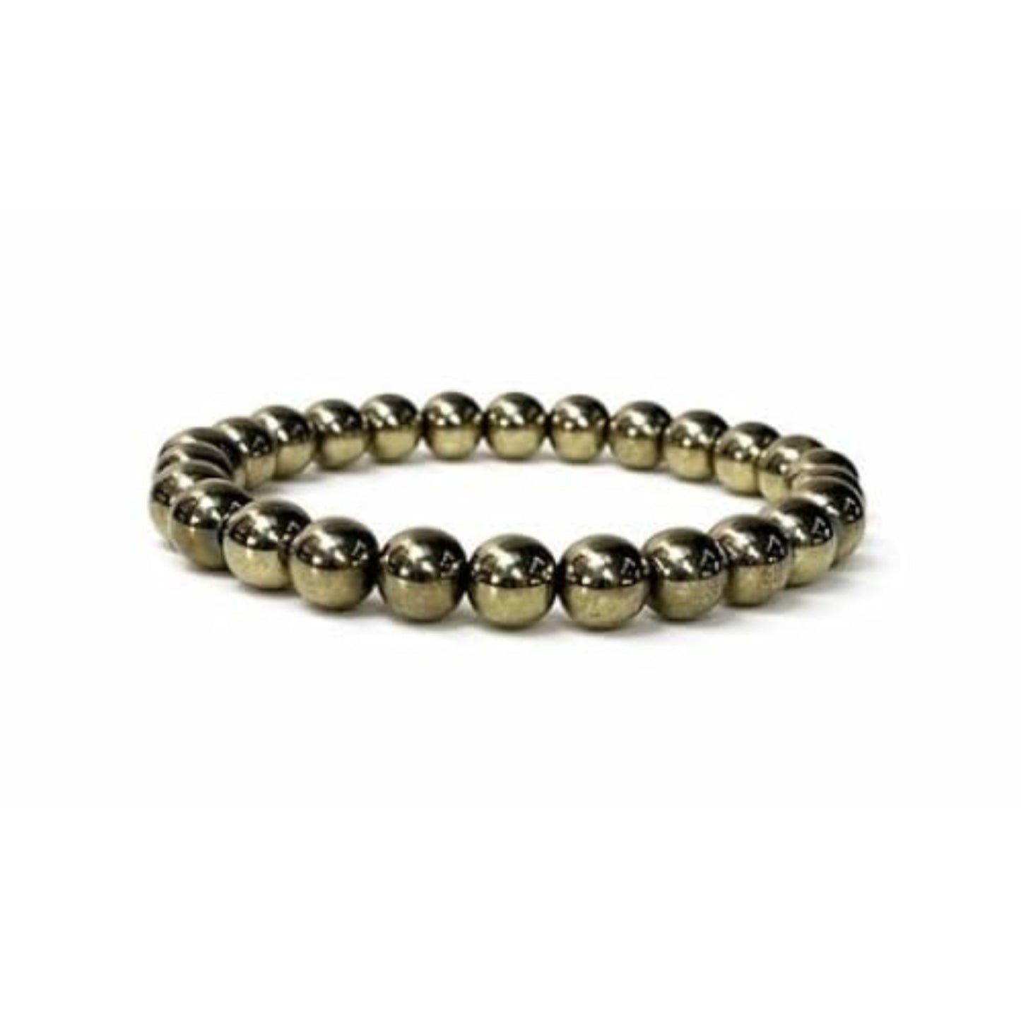 BRAHMAGYAAN Golden Hematite Bracelet – Handmade Golden Hematite Gemstone Bead Stretch Bracelet for Confidence, Strength & Everyday Elegance