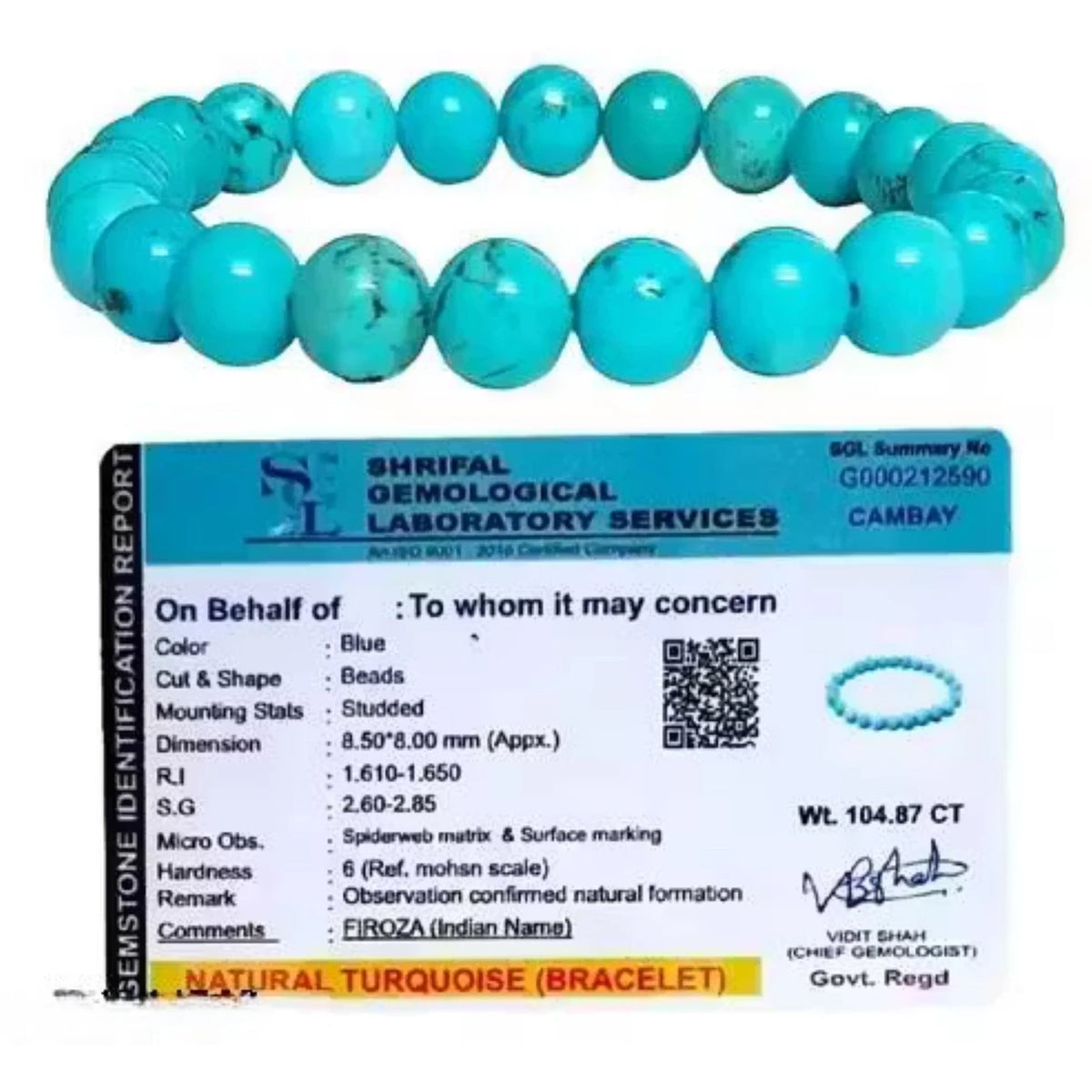 Brhmagyaan Turquoise Beads, Turquoise Bracelet