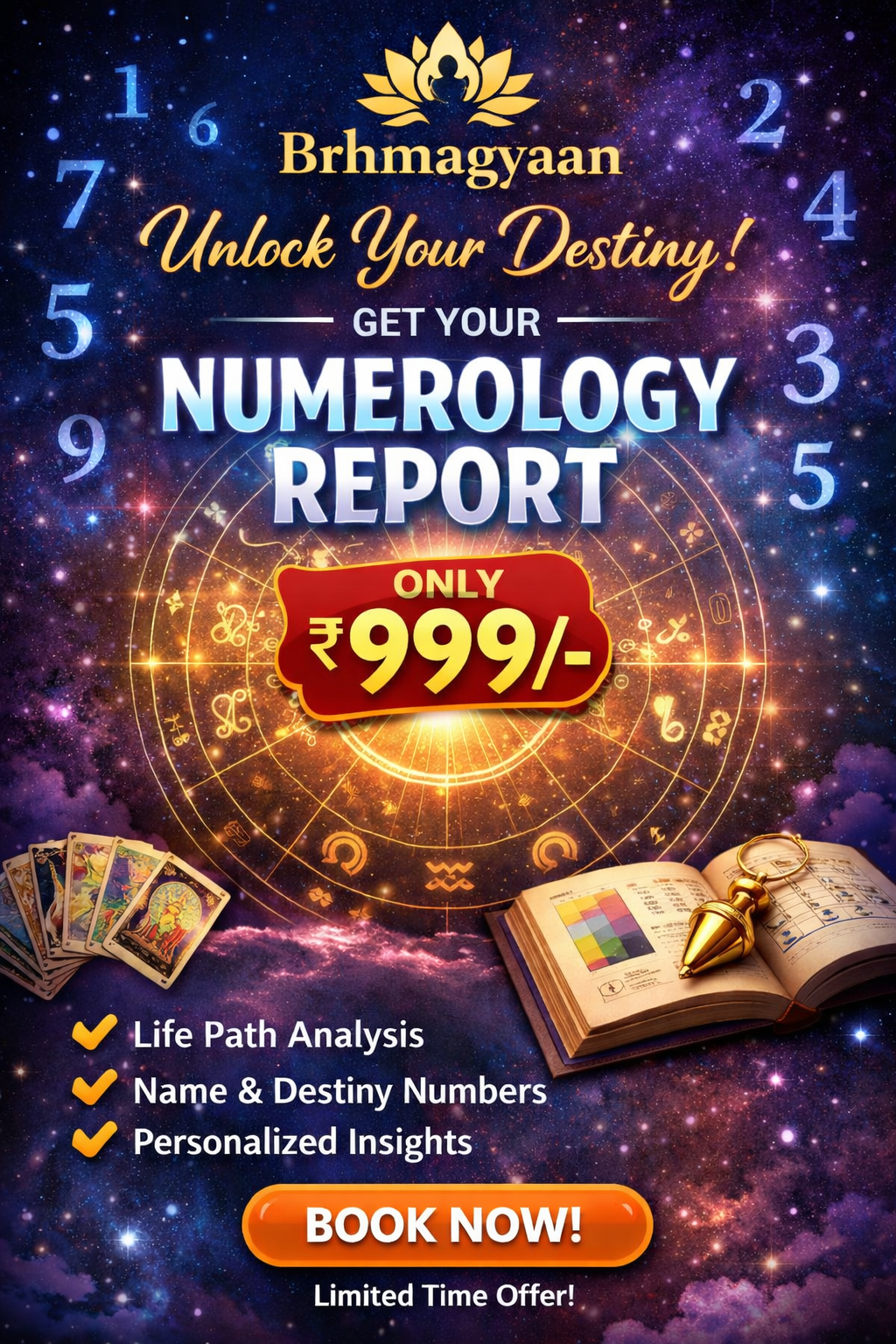 Brhmagyaan Numerology Report - Unlock Your Destiny for ₹999