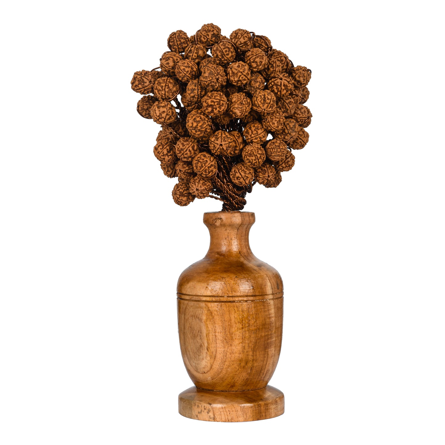 Rudraksha Flower Vase with 108 Beads for Divine Bliss