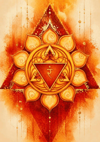 Brhmagyaan Fire Element – Ram Bijakshar | Vastu Painting for South-East Direction | Energy, Strength & Transformation