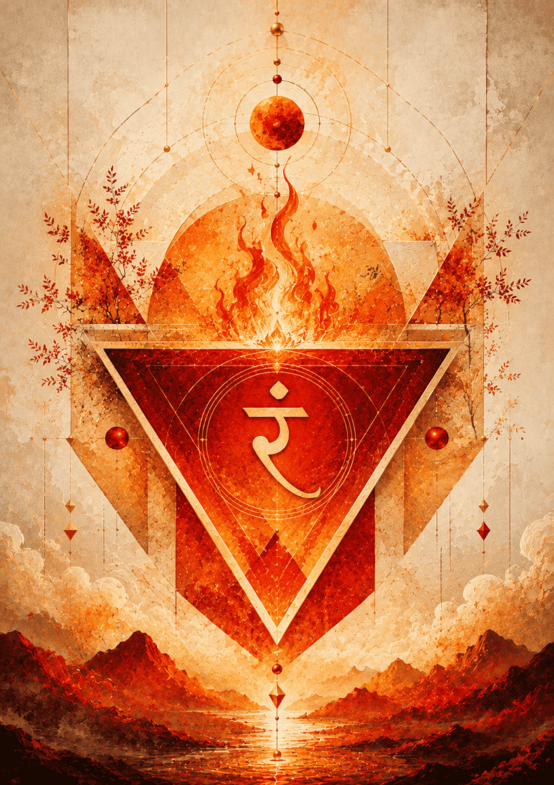 Brhmagyaan Fire Element – Ram Bijakshar | Vastu Painting for South-East Direction | Fire Energy, Strength & Transformation