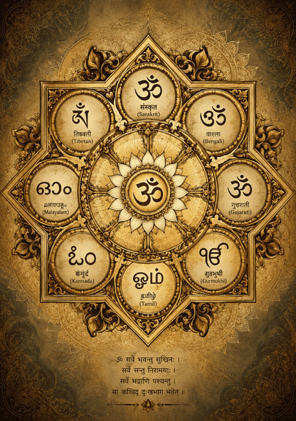 Brhmagyaan Om Spiritual Mandala – Sacred Vastu Painting for North-East Direction | Meditation, Harmony & Positive Energy