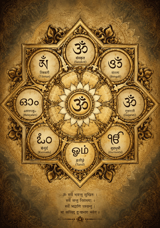 Brhmagyaan Om Spiritual Mandala – Sacred Vastu Painting for North-East Direction | Meditation, Harmony & Positive Energy