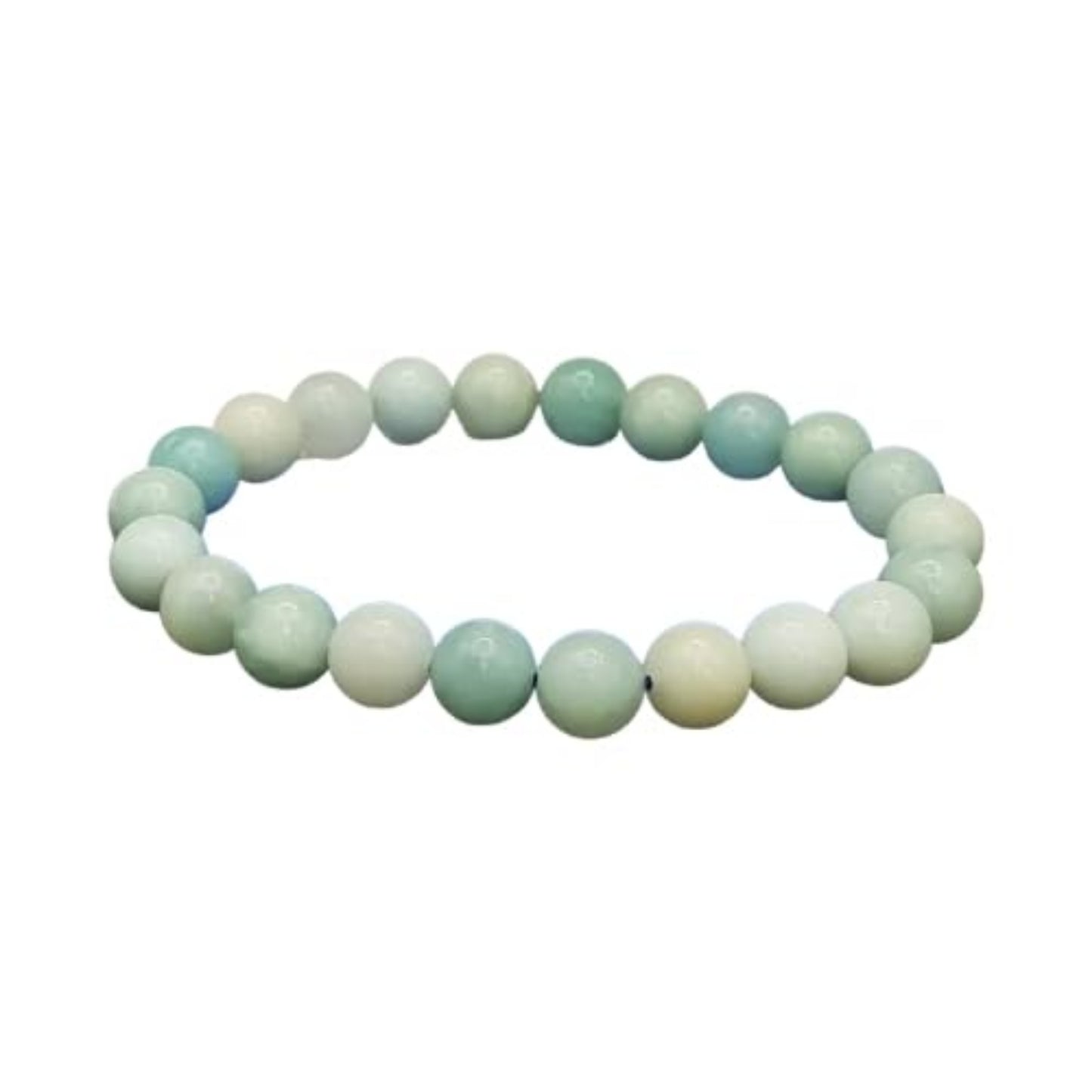 BRAHMAGYAAN Natural Blue Amazonite Bracelet – Handmade Blue Amazonite Gemstone Bead Stretch Bracelet for Harmony, Confidence & Everyday Elegance