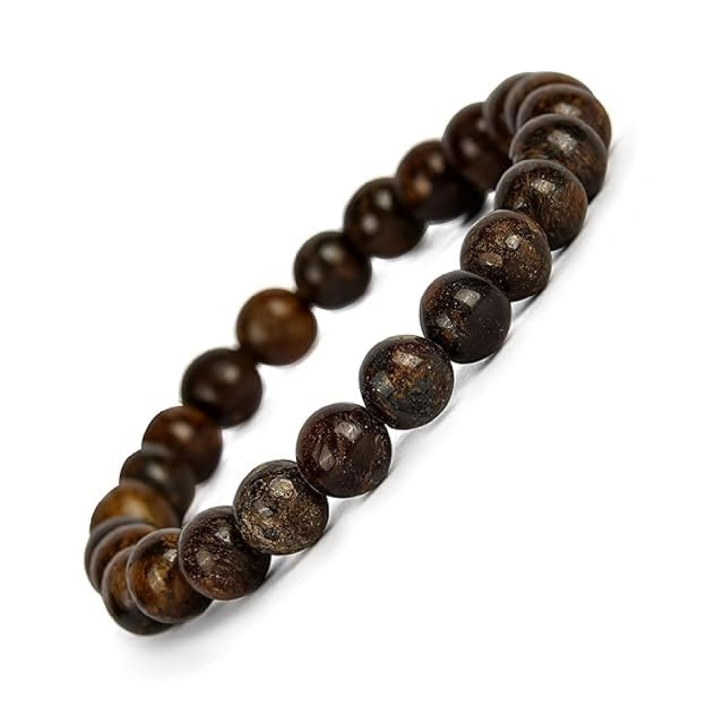 BRAHMAGYAAN Natural Bronzite Bracelet – Handmade Bronzite Gemstone Bead Stretch Bracelet for Confidence, Stability & Everyday Elegance