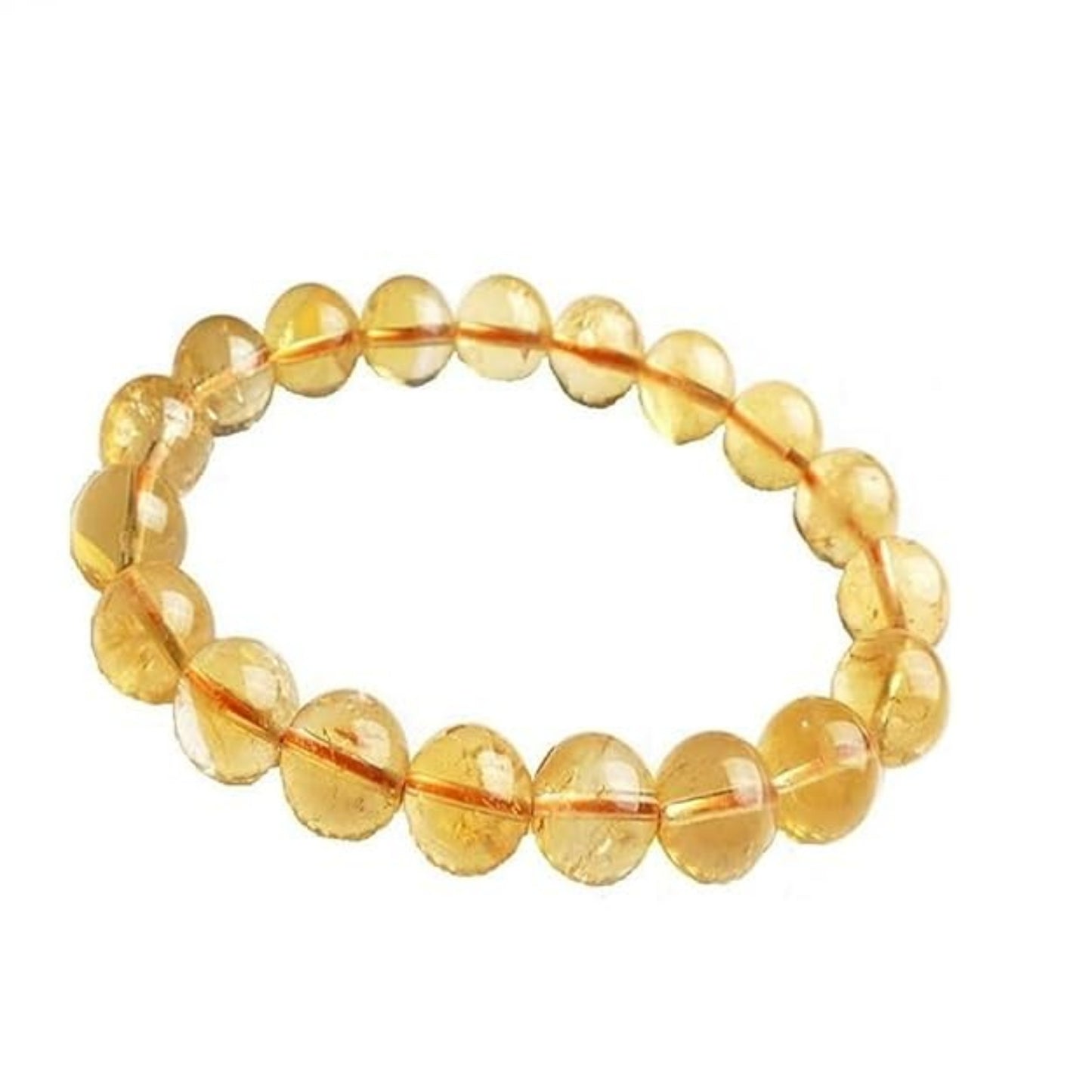 BRAHMAGYAAN Natural Citrine Bracelet – Handmade Citrine Gemstone Bead Stretch Bracelet for Abundance, Positivity & Everyday Elegance