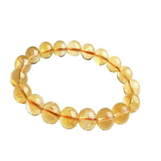 BRAHMAGYAAN Natural Citrine Bracelet – Handmade Citrine Gemstone Bead Stretch Bracelet for Abundance, Positivity & Everyday Elegance