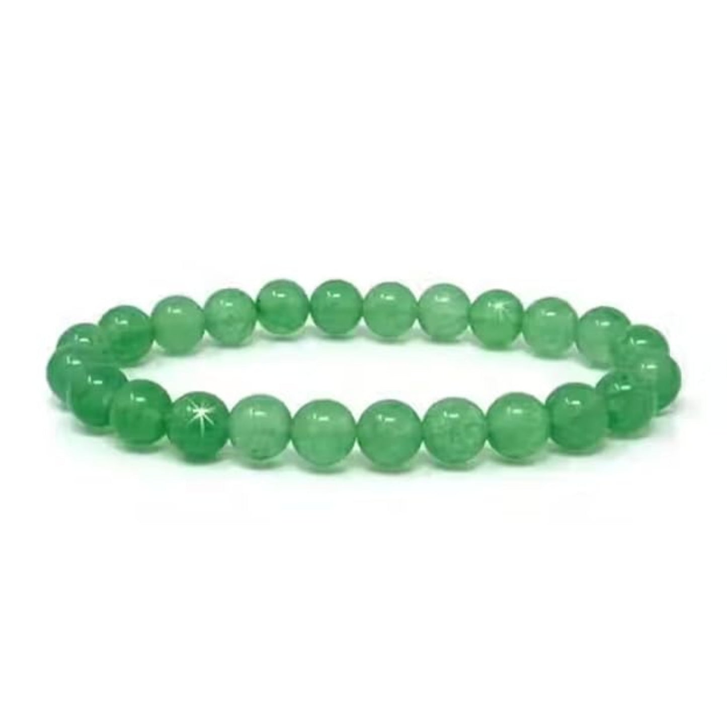 BRAHMAGYAAN Natural Green Aventurine Bracelet – Handmade Green Gemstone Bead Stretch Bracelet for Prosperity, Growth & Everyday Elegance