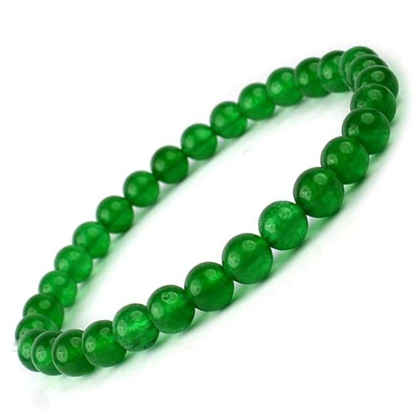 BRAHMAGYAAN Natural Green Onyx Bracelet – Handmade Green Onyx Gemstone Bead Stretch Bracelet for Strength, Confidence & Everyday Elegance