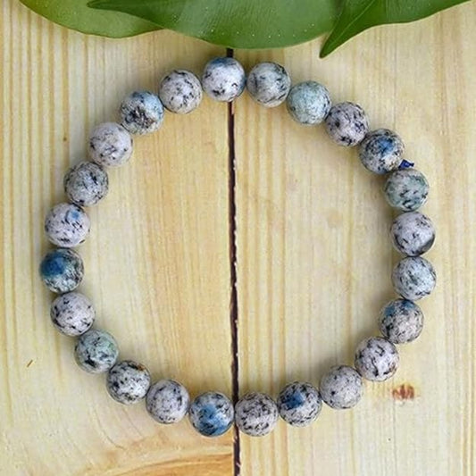 BRAHMAGYAAN Natural K2 Stone Bracelet – Handmade K2 Jasper Gemstone Bead Stretch Bracelet for Balance, Awareness & Everyday Elegance