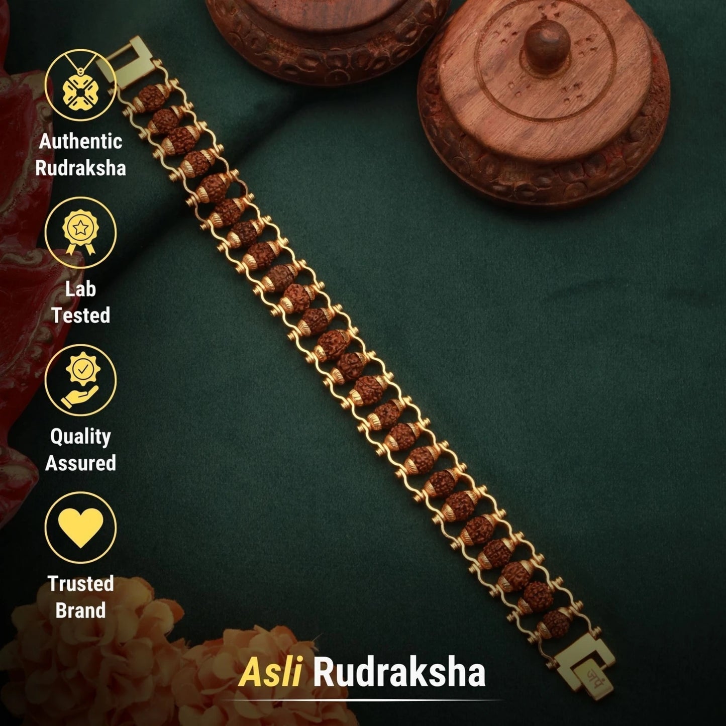 BRAHMAGYAAN Metal Cap Bracelet – Handmade Metal Cap Bead Stretch Bracelet for Style, Sophistication & Everyday Elegance