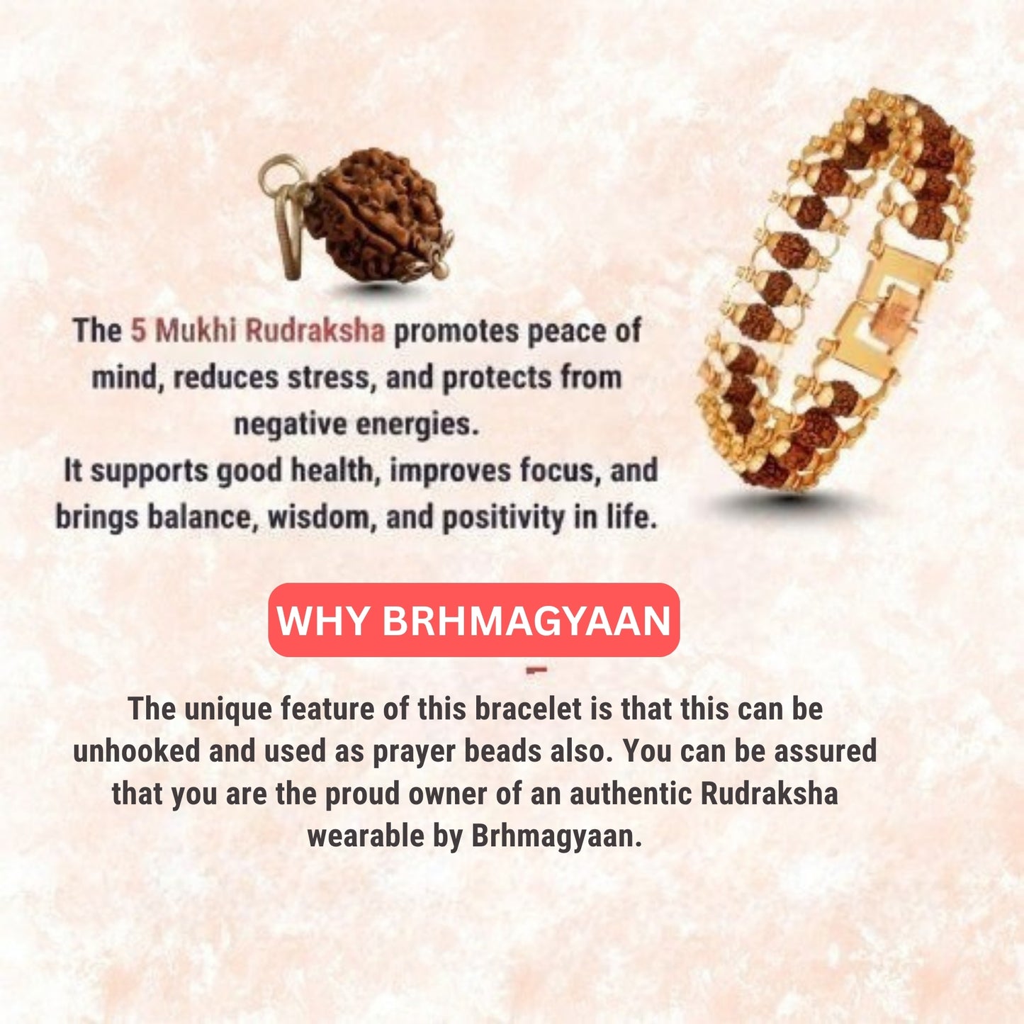 BRAHMAGYAAN Metal Cap Bracelet – Handmade Metal Cap Bead Stretch Bracelet for Style, Sophistication & Everyday Elegance
