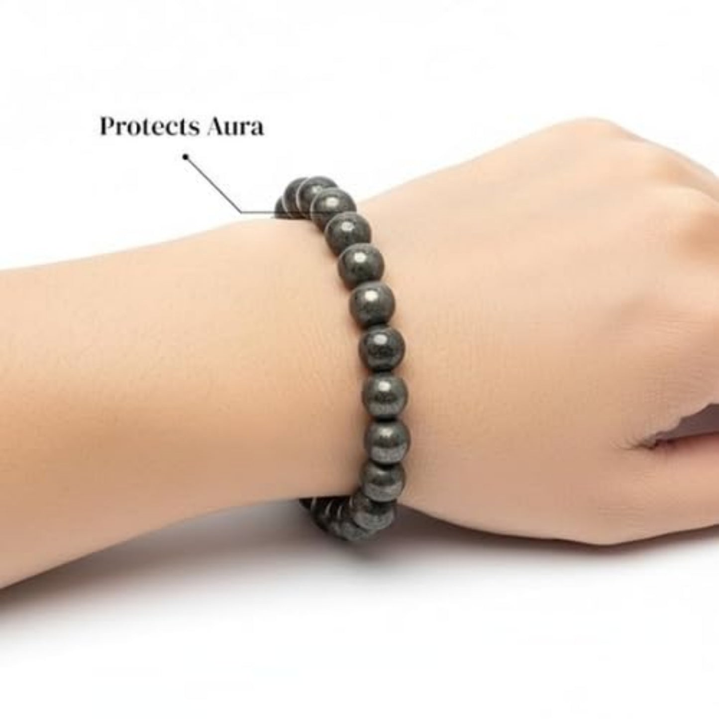 BRAHMAGYAAN Natural Pyrite Bracelet – Handmade Pyrite Gemstone Bead Stretch Bracelet for Prosperity, Confidence & Everyday Elegance