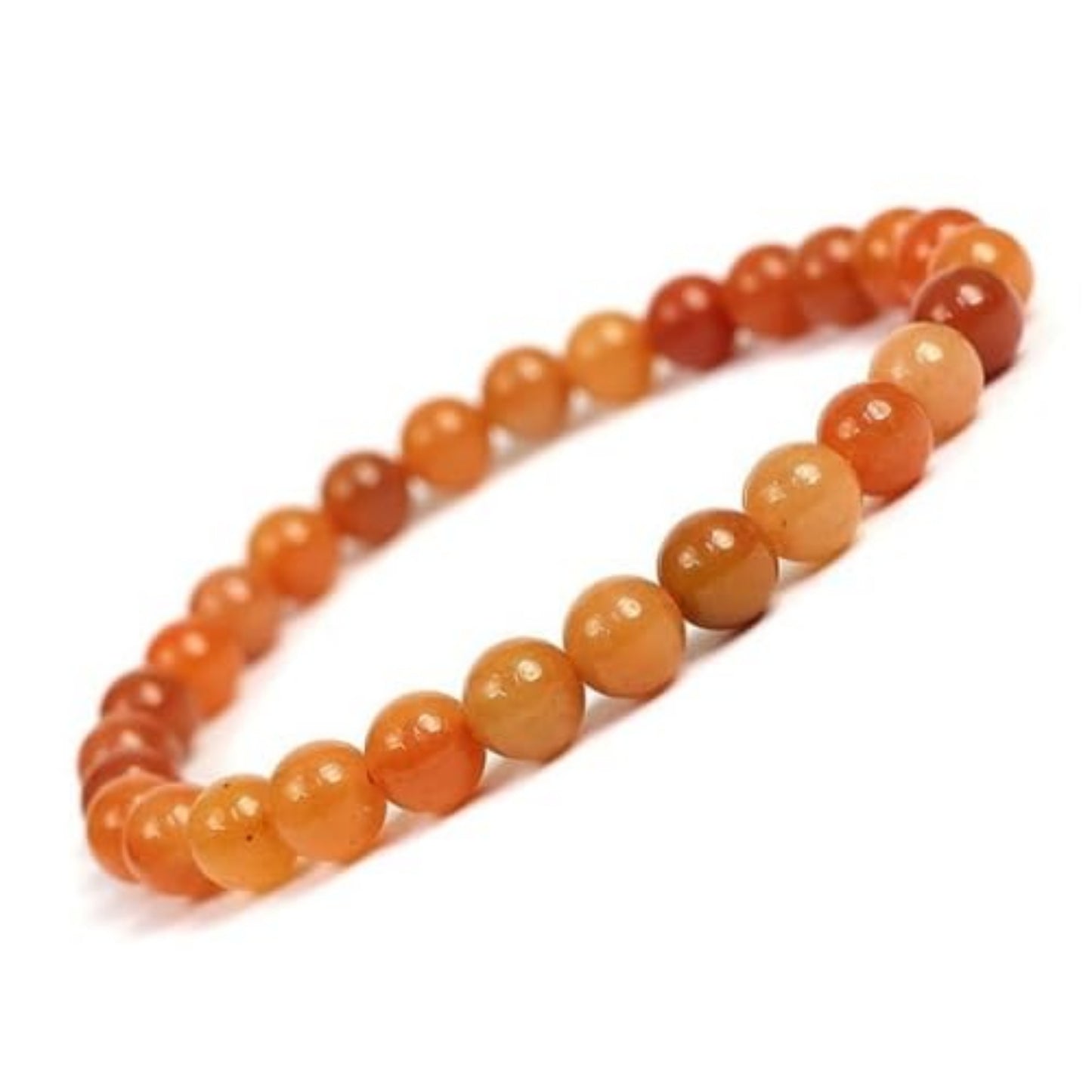 BRAHMAGYAAN Natural Red Aventurine Bracelet – Handmade Red Aventurine Gemstone Bead Stretch Bracelet for Confidence, Vitality & Everyday Elegance