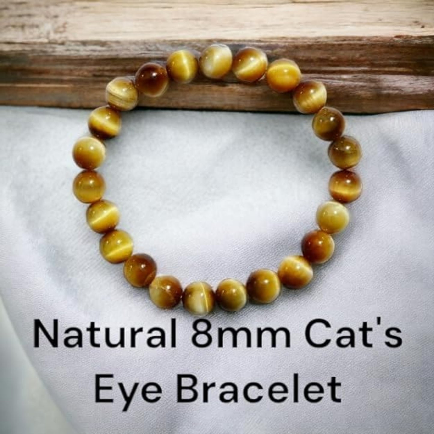 BRAHMAGYAAN Natural Tiger's Eye Bracelet – Handmade Tiger Eye Gemstone Bead Stretch Bracelet for Confidence, Courage & Everyday Elegance
