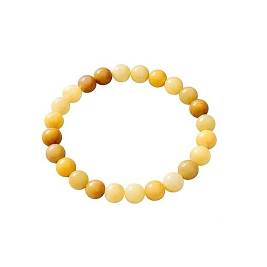BRAHMAGYAAN Natural Yellow Aventurine Bracelet – Handmade Yellow Gemstone Bead Stretch Bracelet for Confidence, Optimism & Everyday Elegance