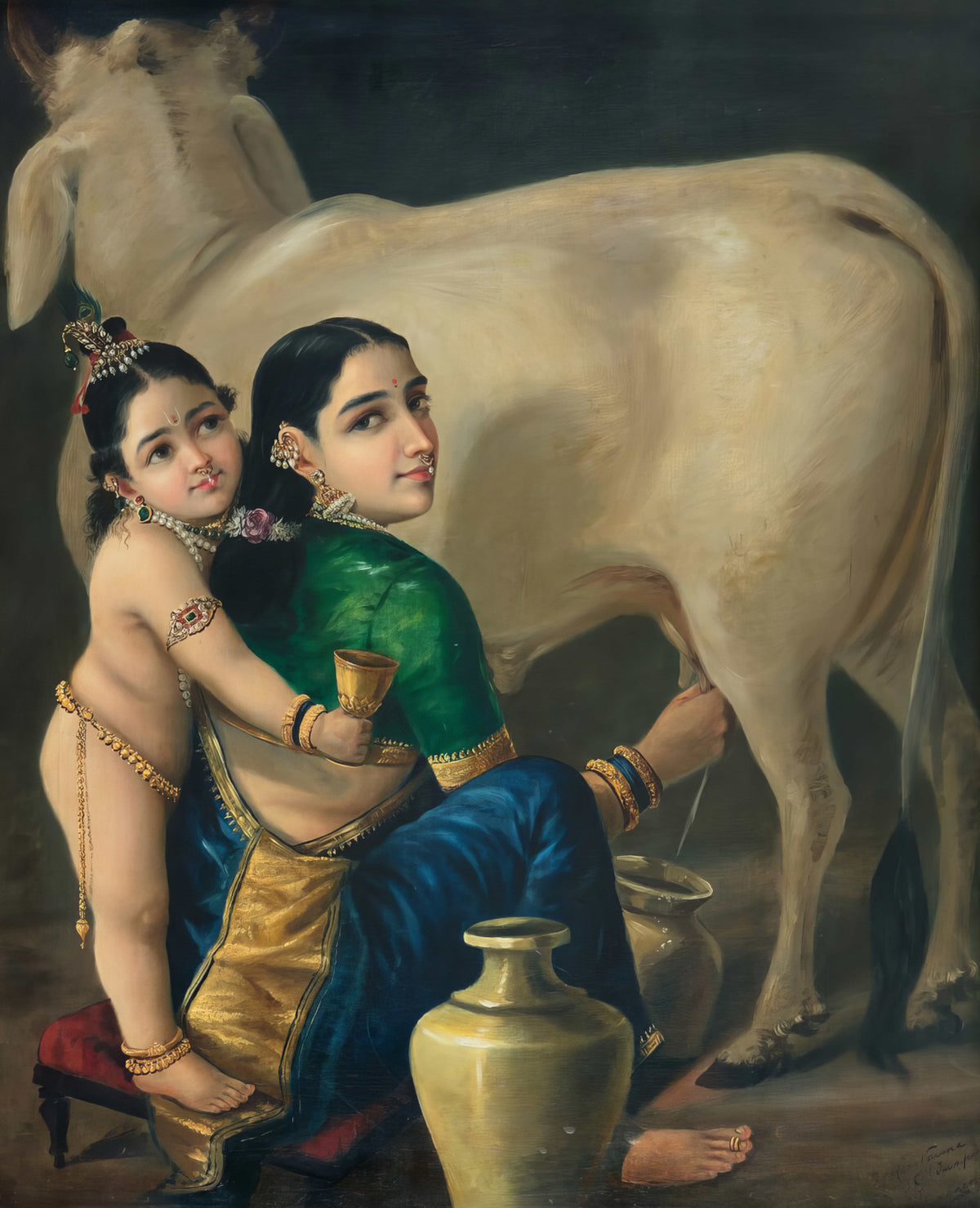 Brhmagyaan Gau Mata Seva – Sacred Cow Vastu Painting for North-East Direction | Divine Blessings, Peace & Prosperity