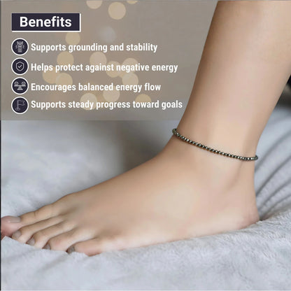Brhmagyaan Brhmagyaan Dhanashree Pyrite Anklet – Inspired by Goddess Lakshmi Crystal Anklet Metal Anklet
