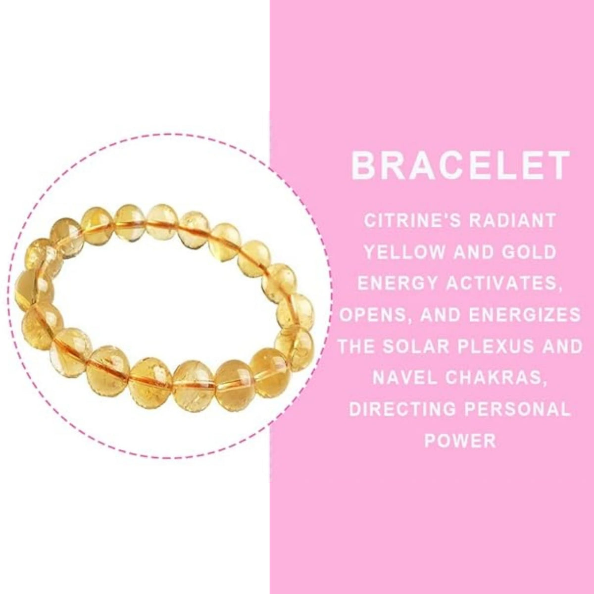 Brhmagyaan Citrine + Golden Quartz Bracelet