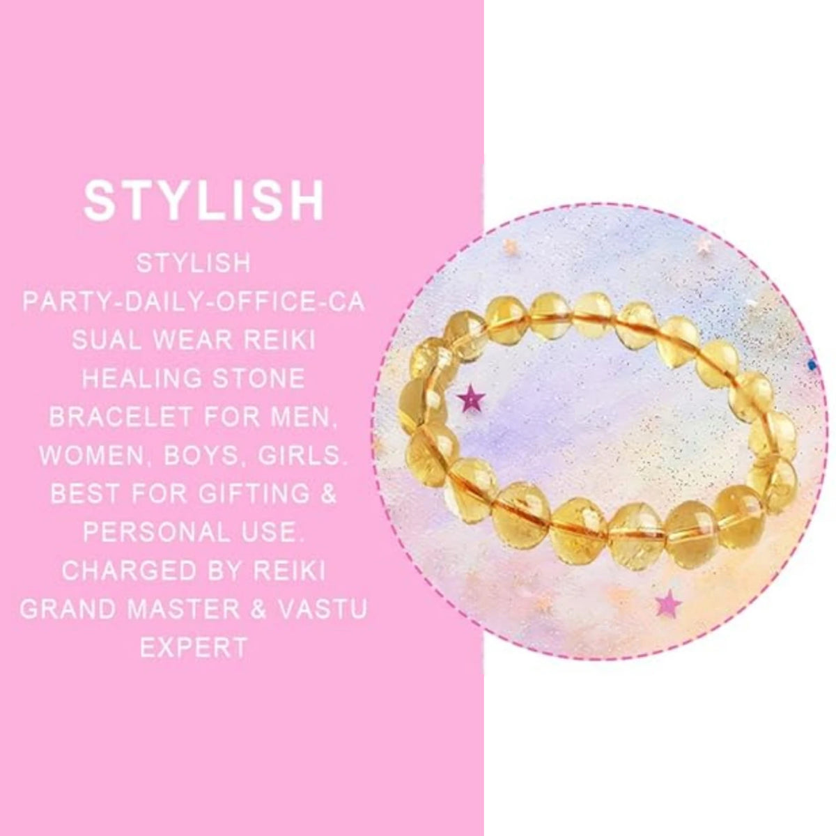 Brhmagyaan Citrine + Golden Quartz Bracelet