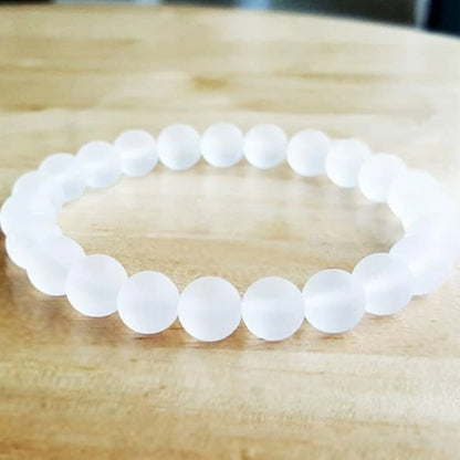 Brhmagyaan Clear Quartz Beads Bracelet
