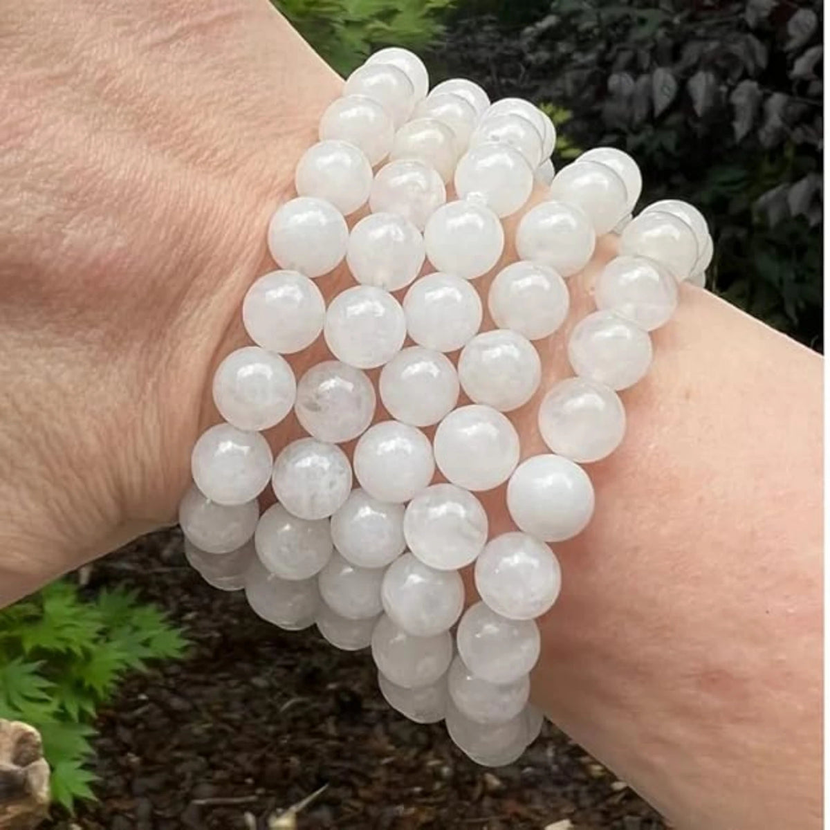 Brhmagyaan Clear Quartz Beads Bracelet