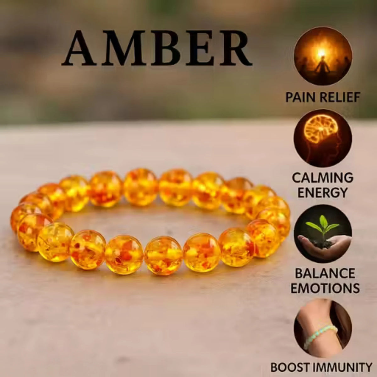 Brhmagyaan Crystal Amber Bracelet
