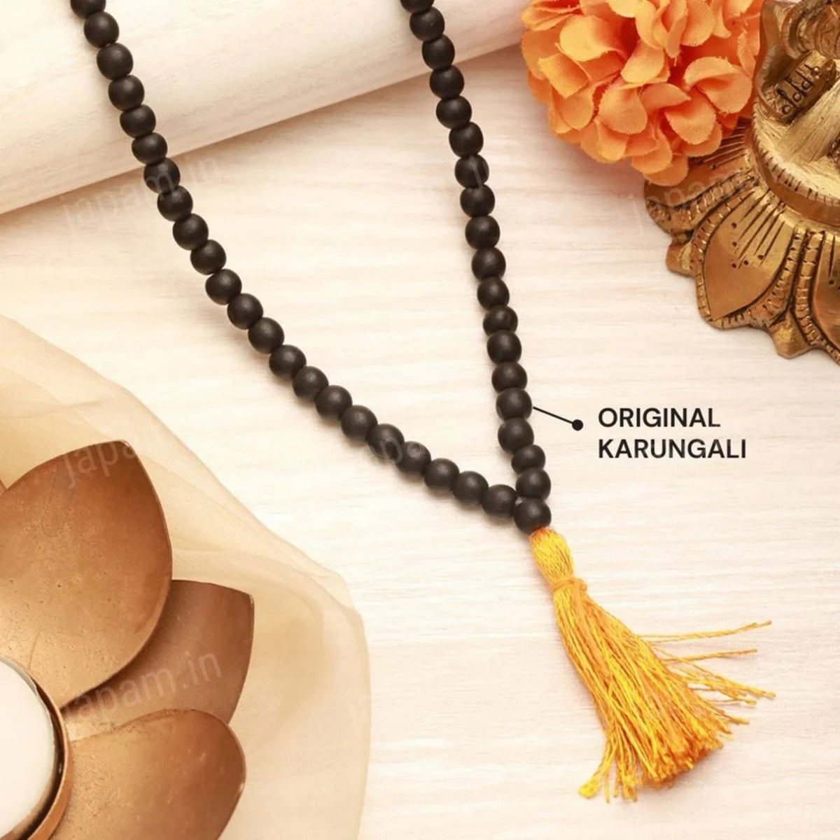 Brhmagyaan Karungali Mala Beads Wood Necklace