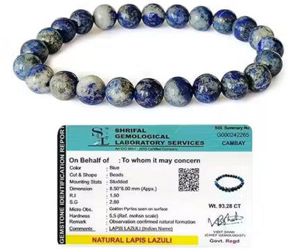 Brhmagyaan Lapiz Lazuli Beads, Lapis Lazuli Bracelet