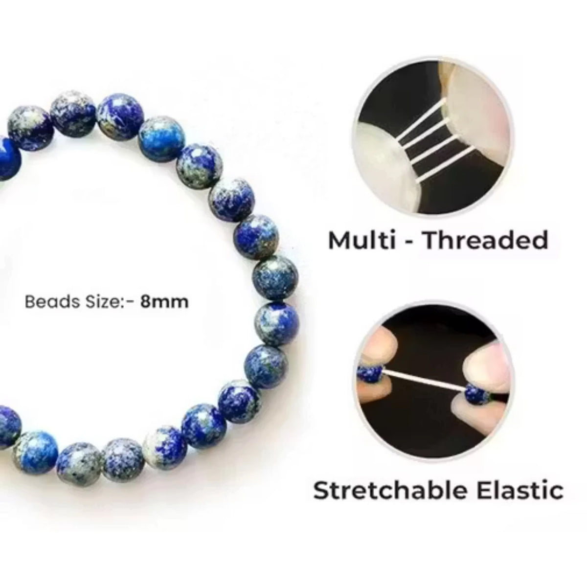 Brhmagyaan Lapiz Lazuli Lapis Lazuli Bracelet