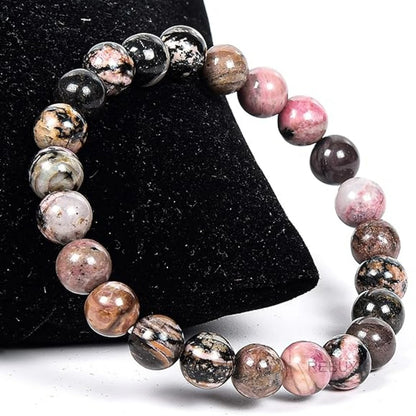 Brhmagyaan Rhodonite Beads Bracelet