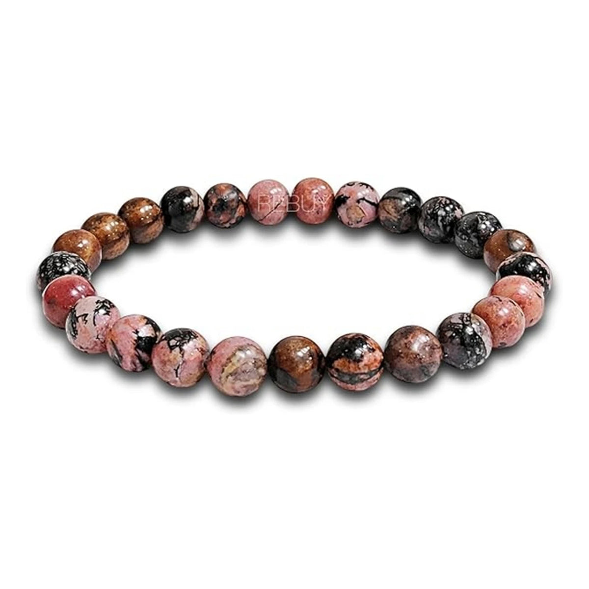 Brhmagyaan Rhodonite Beads Bracelet
