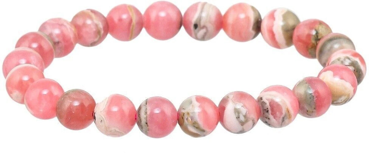 Brhmagyaan Rhodonite Beads Bracelet