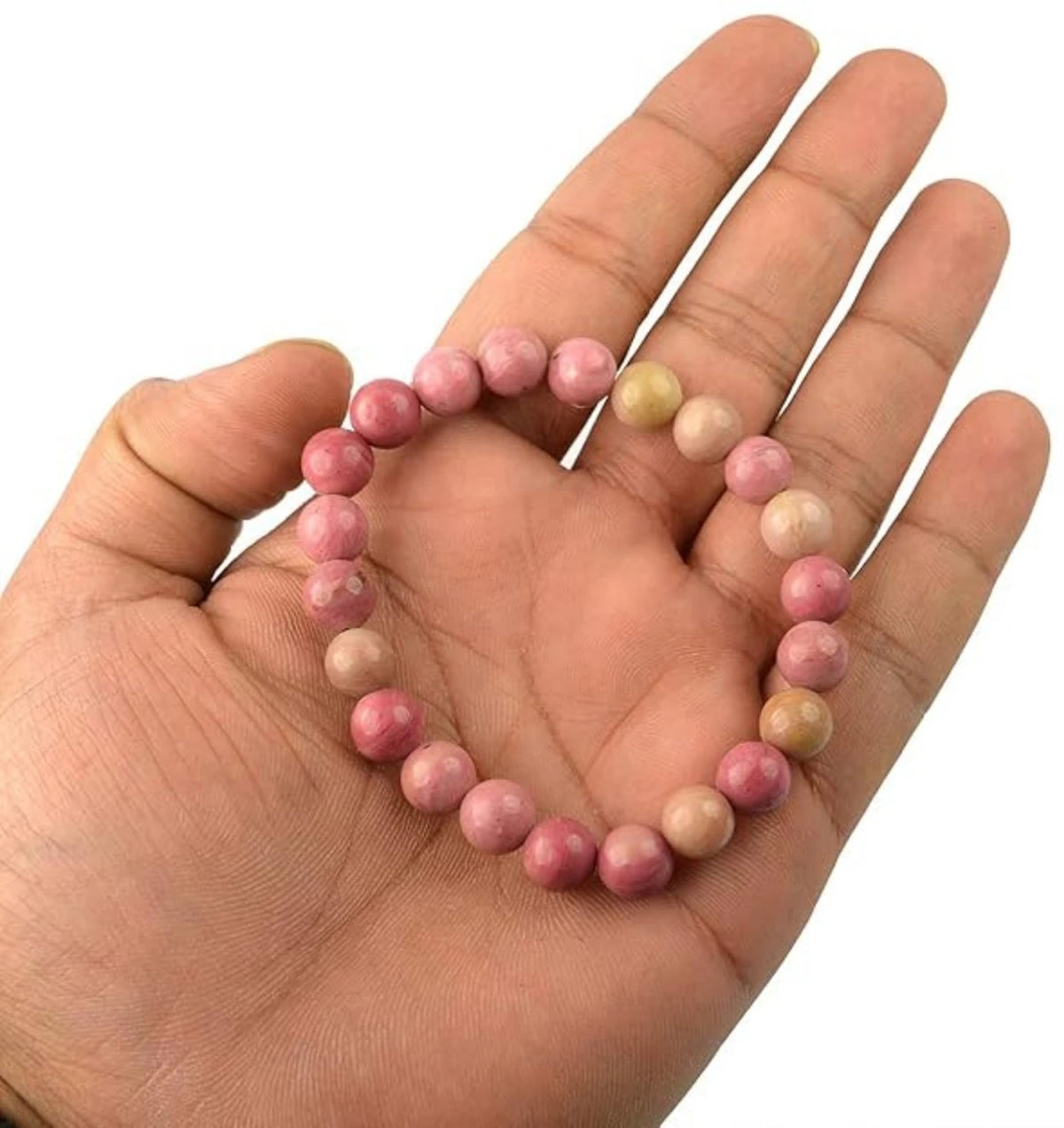 Brhmagyaan Rhodonite Beads Bracelet