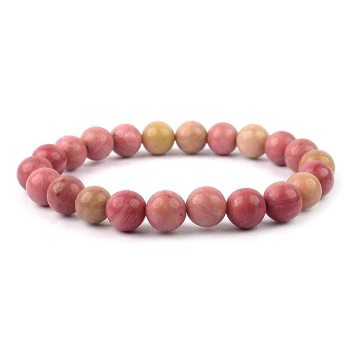 Brhmagyaan Rhodonite Beads Bracelet
