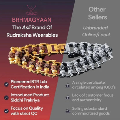 Brhmagyaan Rudraksha Beads Bracelet