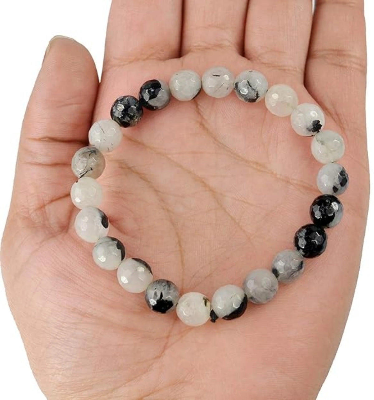 Brhmagyaan Stone Tourmaline, Quartz Bracelet