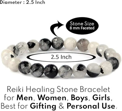Brhmagyaan Stone Tourmaline, Quartz Bracelet