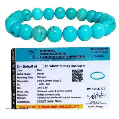 Brhmagyaan Turquoise Beads, Turquoise Bracelet