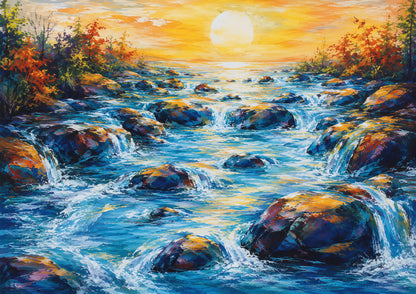 Brhmagyaan Radiant Ocean Sunrise – Nature Vastu Painting for East Direction | New Beginnings, Growth & Positive Energy
