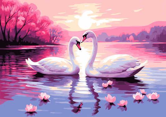 Brhmagyaan Swan's Embrace – Elegant Vastu Painting for South-West Direction | Love, Harmony & Relationship Balance
