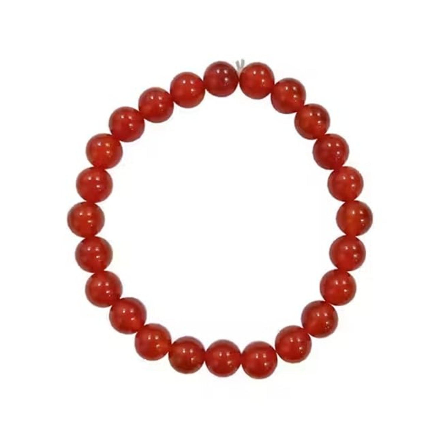 BRAHMAGYAAN Natural Red Carnelian Bracelet – Handmade Orange-Red Gemstone Bead Stretch Bracelet for Confidence, Vitality & Everyday Style