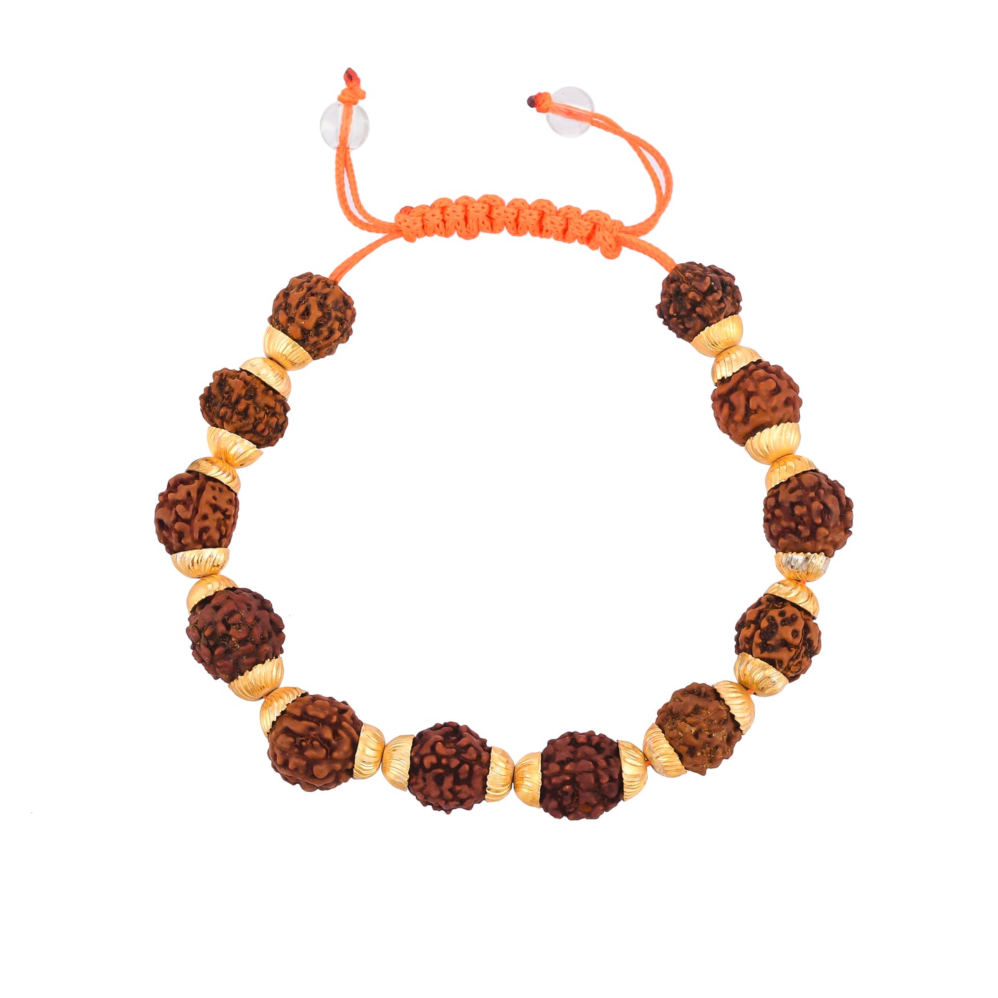 Sacred Fusion: Embrace the Divine Harmony of the Brass Rudraksha Bracelet