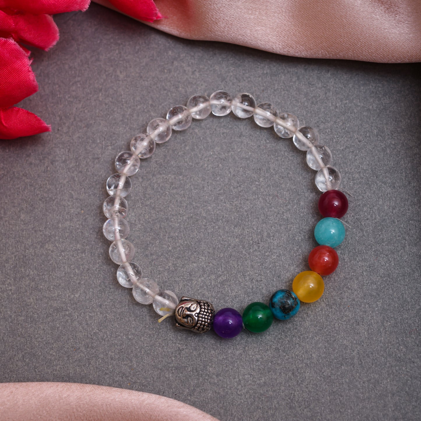 Balancing Energies: Embrace the Harmonious 7 Chakra Sphatik Bracelet