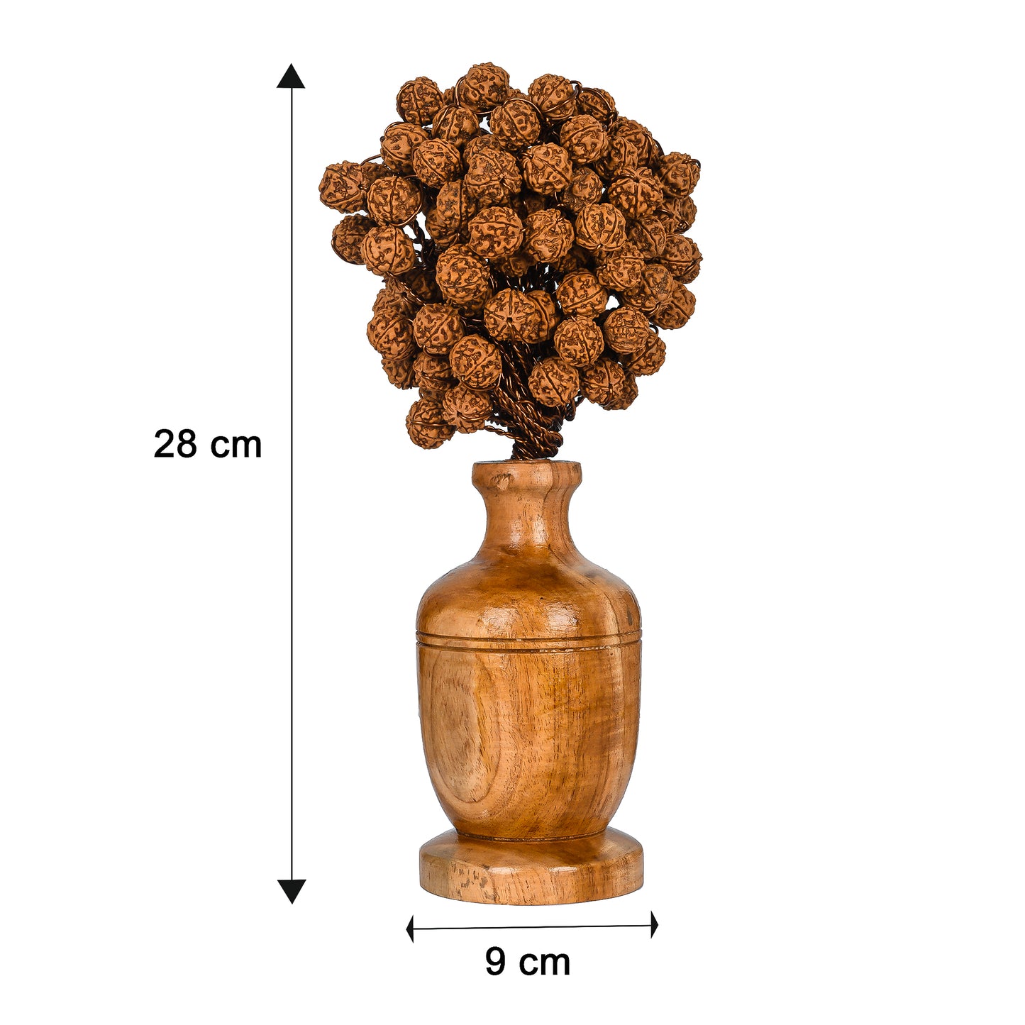 Sacred Serenity: Embrace the Rudraksha Flower Vase with 108 Beads for Divine Bliss