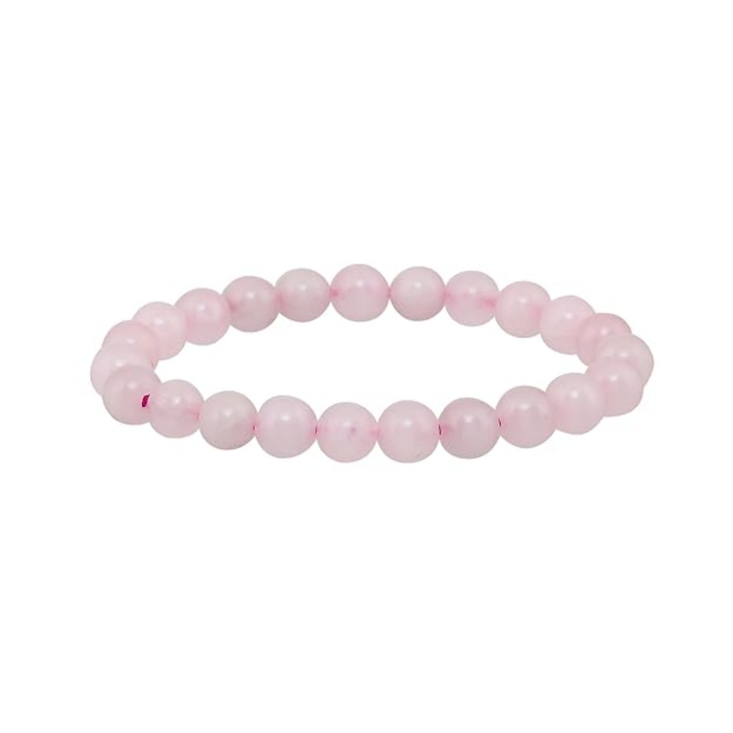 Brahmagyaan Natural Rose Quartz Gemstone Bracelet – Soft Pink Crystal Bead Bracelet