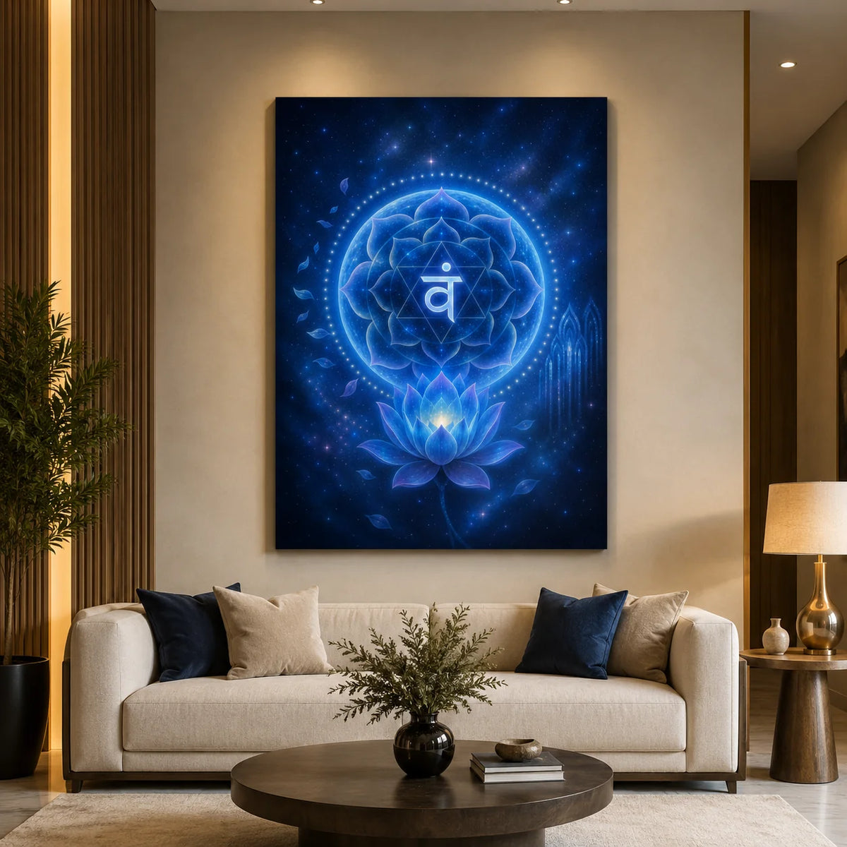 Brhmagyaan Water Element – Vam Bijakshar Painting for Emotional Balance, Peace, Purity & Positive Energy