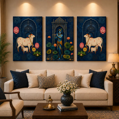 Brhmagyaan Twilight Carriers – Serene Sunset Landscape Painting for Peace, Harmony, Hope & Positive Energy