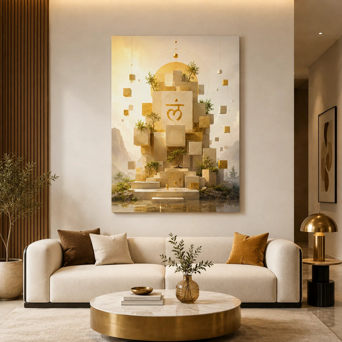 Brhmagyaan Earth Element – Lam Bijakshar Painting for Stability, Grounding, Strength & Positive Energy